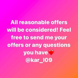 I ❤️ reasonable offers!